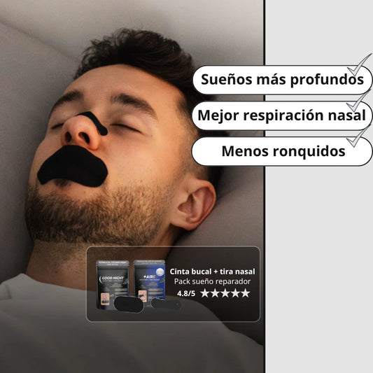 Cinta bucal + regalo: Pack sueño reparador